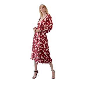 MITTOSHOP Flower print cut out midi dress NWT